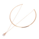 Elegant Collarbone Collar Choker With Austrian Crystal Pendant Necklace