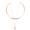 Elegant Collarbone Collar Choker With Austrian Crystal Pendant Necklace