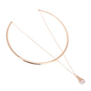 Elegant Collarbone Collar Choker With Austrian Crystal Pendant Necklace