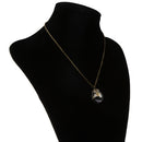 Dry Flower Glass Ball Bottle Handmade Retro Pendant Clavicle Necklace Black