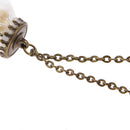 Dry Flower Glass Ball Bottle Handmade Retro Pendant Clavicle Necklace Black
