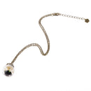 Dry Flower Glass Ball Bottle Handmade Retro Pendant Clavicle Necklace Black