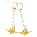 Ear Studs Yellow Papercranes Clasp Ear Hook Drop Dangle Earrings Jewelry