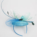 Elegant Flower Veil Design Fascinator Hat Cap Wedding Bridal Night Out Party Favor Headwear Hair Accessory Blue