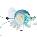 Elegant Flower Veil Design Fascinator Hat Cap Wedding Bridal Night Out Party Favor Headwear Hair Accessory Blue