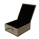 Wooden Pillow Cushion Bearer Rustic Wedding Ring Box Jewelry Holder Brown