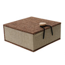 Wooden Pillow Cushion Bearer Rustic Wedding Ring Box Jewelry Holder Brown