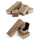 Wooden Pillow Cushion Bearer Rustic Wedding Ring Box Jewelry Holder Brown