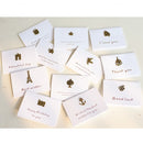 Pack of 10 Mini Metal Tree Invitation Greeting Cards with Envelopes Wedding Favor