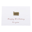 Pack of 10 Mini Metal Camera Gift Cards WITH Envelopes Birthday Party Accessory