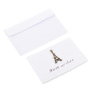Pack of 10 Mini Eiffel Tower Metal Best Wishes Wedding Invitation Card Inc Envelope