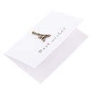 Pack of 10 Mini Eiffel Tower Metal Best Wishes Wedding Invitation Card Inc Envelope