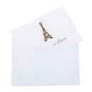 Pack of 10 Mini Eiffel Tower Metal Best Wishes Wedding Invitation Card Inc Envelope