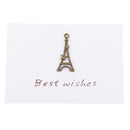 Pack of 10 Mini Eiffel Tower Metal Best Wishes Wedding Invitation Card Inc Envelope