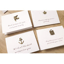 Pack of 10 Mini Anchor Metal Wedding Invitation Greeting Gift Card Inc Envelopes