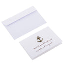 Pack of 10 Mini Anchor Metal Wedding Invitation Greeting Gift Card Inc Envelopes