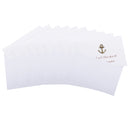 Pack of 10 Mini Anchor Metal Wedding Invitation Greeting Gift Card Inc Envelopes