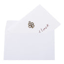 Pack of 10 Mini Good Luck Flower Metal Wedding Invitation Gift Card Inc Envelopes