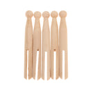 Wooden Dolly Pegs Vintage Clothespin Dolls Kids Handmade Craft Pack of 10