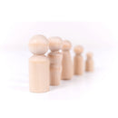 Set of 5Pcs Wooden Peg Dolls People Peg Dolls Wooden Family DIY Crafts Cake Topper