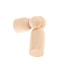 Set of 5Pcs Wooden Peg Dolls People Peg Dolls Wooden Family DIY Crafts Cake Topper