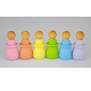 Natural Wooden Peg People Nesting Set Peg Dolls Set Kids Montessori Toy Pack of 10