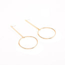 Punk Exaggerated Big Geometric Round Dangle Earrings for Women Drop Earrings Gold