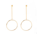 Punk Exaggerated Big Geometric Round Dangle Earrings for Women Drop Earrings Gold
