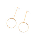 Punk Exaggerated Big Geometric Round Dangle Earrings for Women Drop Earrings Gold