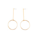 Punk Exaggerated Big Geometric Round Dangle Earrings for Women Drop Earrings Gold