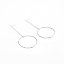 Fashion Exaggerated Geometric Circle Dangle Earrings for Women Drop Earrings for Women Silver