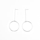 Fashion Exaggerated Geometric Circle Dangle Earrings for Women Drop Earrings for Women Silver