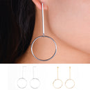 Fashion Exaggerated Geometric Circle Dangle Earrings for Women Drop Earrings for Women Silver