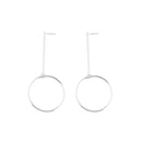 Fashion Exaggerated Geometric Circle Dangle Earrings for Women Drop Earrings for Women Silver