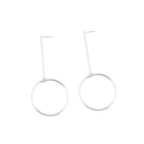 Fashion Exaggerated Geometric Circle Dangle Earrings for Women Drop Earrings for Women Silver