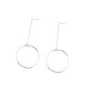 Fashion Exaggerated Geometric Circle Dangle Earrings for Women Drop Earrings for Women Silver