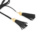 Velvet Tassel Drop Hair Rope Ties Band Ponytail Holder Accessories-Black