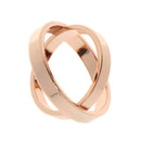 Fashion Rose Gold Double Scarf Ring Silk Scarf Buckle Clip Holder Slide Jewelry