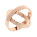 Fashion Rose Gold Double Scarf Ring Silk Scarf Buckle Clip Holder Slide Jewelry