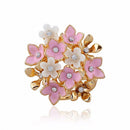 Flowers Crystal Rhinestones Scarf Buckle Brooch Pin Holder Scarf Jewellery for Women
