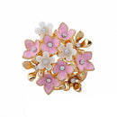 Flowers Crystal Rhinestones Scarf Buckle Brooch Pin Holder Scarf Jewellery for Women