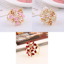 Flowers Crystal Rhinestones Scarf Buckle Brooch Pin Holder Scarf Jewellery for Women