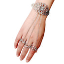 Finger Ring Hand Chain Harness Multi Chain Punk Style Bracelet for Women