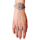 Finger Ring Hand Chain Harness Multi Chain Punk Style Bracelet for Women