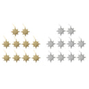 Glitter Diamond Snowflake Christmas Tree Hanging Charms Home Decor Ornaments Silver Pack Of 10PCS