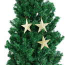 Glitter Star Shape Christmas Tree Hanging Charms Home Decor Ornaments Gold Pack Of 10PCS