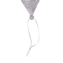 Glitter Star Shape Christmas Tree Hanging Charms Home Decor Ornaments Silver Pack Of 10PCS