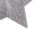 Glitter Star Shape Christmas Tree Hanging Charms Home Decor Ornaments Silver Pack Of 10PCS