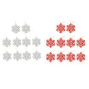 Glitter Snowflake Shape Christmas Tree Hanging Charms Home Decor Ornaments Silver Pack Of 10PCS