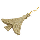 Glitter Tree Shape Christmas Tree Hanging Charms Home Decor Ornaments Gold Pack Of 10PCS